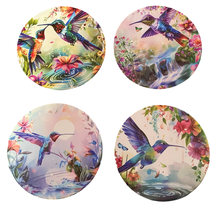 Load image into Gallery viewer, Hummingbird Wooden Coasters (4-Pack) CS09