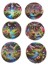 Load image into Gallery viewer, Dragonfly Wooden Coasters (6-Pack) CS10