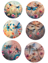 Load image into Gallery viewer, Dragonfly Wooden Coasters (6-Pack) CS11