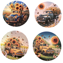 Load image into Gallery viewer, Sunflower Wooden Coasters (4-Pack) CS23