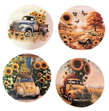 Load image into Gallery viewer, Sunflower Wooden Coasters (4-Pack) CS24