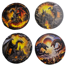 Load image into Gallery viewer, Dragon Wooden Coasters (4-Pack) CS32