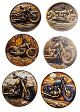 Load image into Gallery viewer, Motorbike Wooden Coasters (6-Pack) CS35