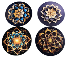 Load image into Gallery viewer, Mandala Wooden Coasters (4-Pack) CS48