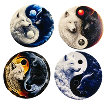 Load image into Gallery viewer, Wolf Wooden Coasters (4-Pack) CS52