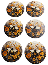 Load image into Gallery viewer, Bee Wooden Coasters (6-Pack) CS56