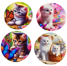 Load image into Gallery viewer, Cat Wooden Coasters (4-Pack) CS64