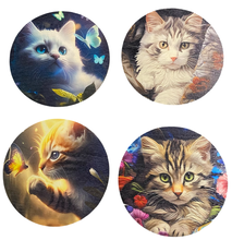 Load image into Gallery viewer, Cat Wooden Coasters (4-Pack) CS66
