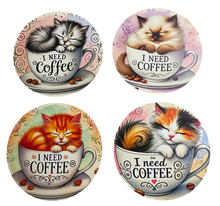 Load image into Gallery viewer, Cat Wooden Coasters (4-Pack) CS70