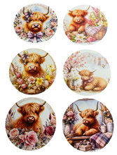 Load image into Gallery viewer, Highland Cow Wooden Coasters (6-Pack) CS78