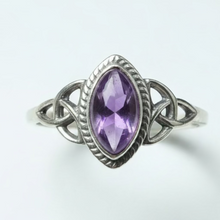 Load image into Gallery viewer, Amethyst Sterling Silver ring size 3, 5, 9, 12, 13 BR052