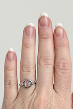 Load image into Gallery viewer, Rose Quartz Sterling silver ring sizes 3, 8, 14 (BR029)