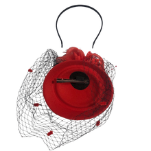 Load image into Gallery viewer, Stunning Red Fascinator (FS035)