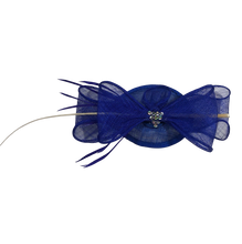 Load image into Gallery viewer, Stunning Blue Bow Fascinator FS024