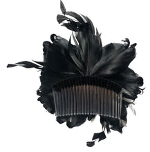 Load image into Gallery viewer, Stunning Black & Ivory Feather Suncatcher (FS086)