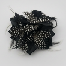 Load image into Gallery viewer, Stunning Black & Ivory Feather Fascinator (FS096)