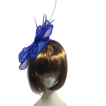 Load image into Gallery viewer, Stunning Blue Bow Fascinator FS024