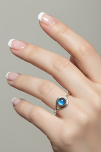 Load image into Gallery viewer, Labradorite Sterling Silver ring size 3, 4, 5, 6, 8, 9, 10, 13 BR034