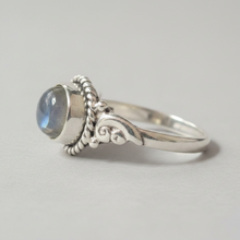 Load image into Gallery viewer, Labradorite Sterling silver ring sizes 3, 12, 14 (BR006a)