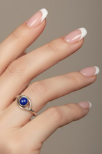 Load image into Gallery viewer, Lapis Lazuli Sterling silver ring sizes 7 (DR196)