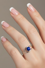 Load image into Gallery viewer, Lapis Lazuli Sterling silver ring sizes 8 (DC199)