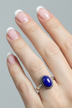 Load image into Gallery viewer, Lapis Lazuli Sterling silver ring sizes 9 (DC293)