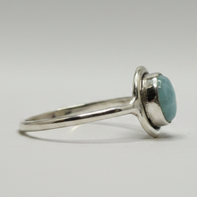 Load image into Gallery viewer, Larimar Sterling Silver ring size 3, 4, 5, 6, 7, 8, 12, 13 BR036