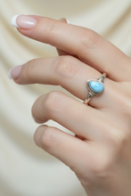 Load image into Gallery viewer, Larimar Sterling silver ring sizes 13, 14 (BR011)