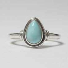 Load image into Gallery viewer, Larimar Sterling silver ring sizes 13, 14 (BR011)