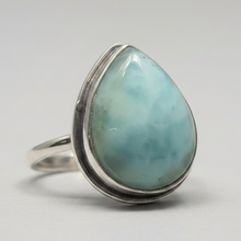 Load image into Gallery viewer, Larimar Sterling silver ring sizes 6, 8, 11, 13, 14 (BR020)
