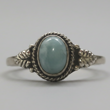 Load image into Gallery viewer, Larimar ring sterling silver ring size 14 (ER41)