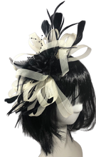 Load image into Gallery viewer, Stunning Cream & Black Stacey fascinator