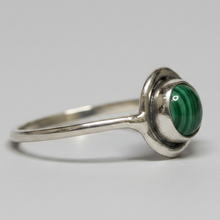Load image into Gallery viewer, Malachite Sterling Silver ring size 5, 6, 7, 11, 13 BR035