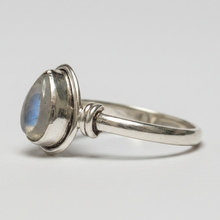 Load image into Gallery viewer, Moonstone Sterling Silver ring size 5, 6, 10, 12 BR053