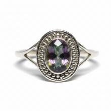 Load image into Gallery viewer, Mystic Topaz Sterling Silver ring size 5, 6, 10, 11 BR049