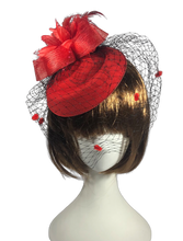 Load image into Gallery viewer, Stunning Red Fascinator (FS035)