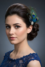 Load image into Gallery viewer, Stunning Peacock Feather Fascinator FS162