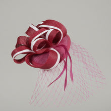 Load image into Gallery viewer, Stunning Pink & White Fascinator. FS040