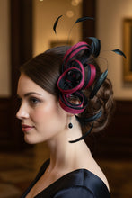 Load image into Gallery viewer, Stunning Pink & Black Fascinator FS150