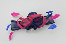Load image into Gallery viewer, Stunning Pink & Blue Fascinator FS147