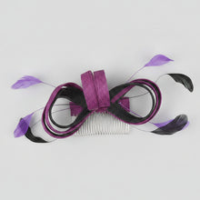 Load image into Gallery viewer, Stunning Purple & Black Fascinator FS199