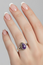 Load image into Gallery viewer, Purple Copper Turquoise Sterling silver ring sizes 6 (AD09)