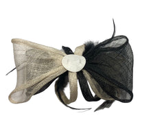 Load image into Gallery viewer, Stunning Black & Cream Fascinator (FS053)