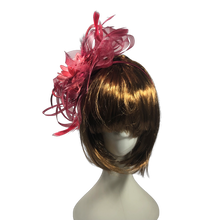 Load image into Gallery viewer, Stunning Plum Stacey Fascinator. (FS008)