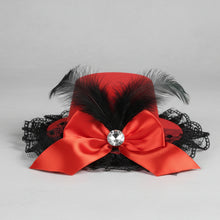 Load image into Gallery viewer, Stunning Red & Black Fascinator. FS066