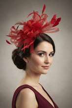 Load image into Gallery viewer, Stunning Red Stacey fascinator. FS004