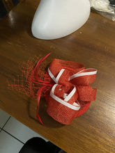 Load image into Gallery viewer, Stunning Red & White Fascinator. FS072