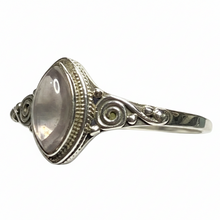 Load image into Gallery viewer, Rose Quartz Sterling Silver ring size 3, 5, 6, 10, 11, 13 BR046