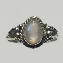 Load image into Gallery viewer, Rose Quartz Sterling silver ring sizes 3, 8, 14 (BR029)