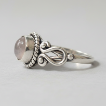 Load image into Gallery viewer, Rose Quartz Sterling silver ring sizes 3, 13, 14 (BR002)